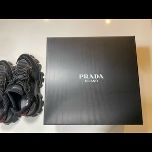 Prada Cloudbust Thunder Technical Fabric Sneakers US sz11 black